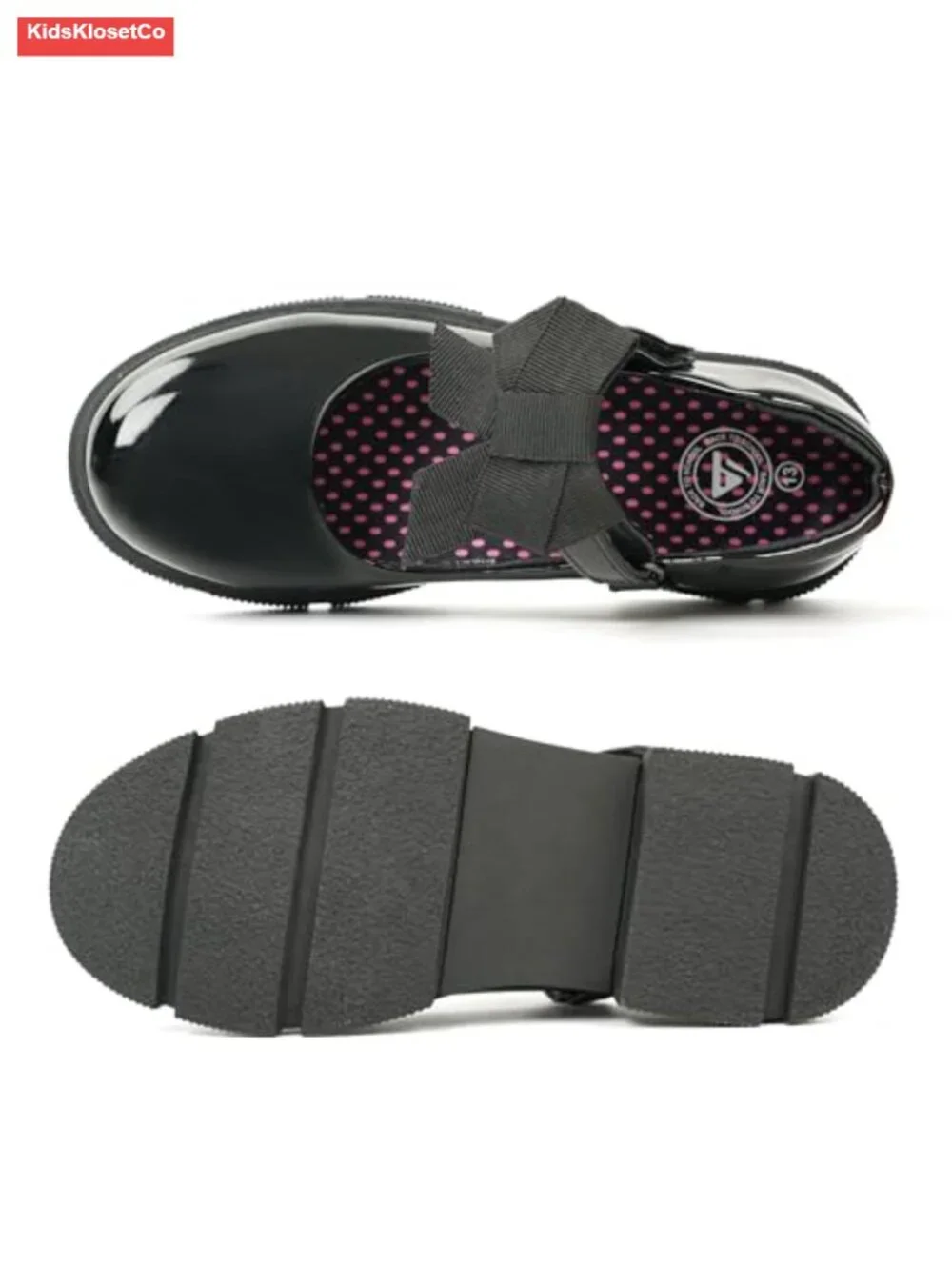 Girls Mary Jane School Shoes Black Uniform Dress Flats Wedding Party Shoes